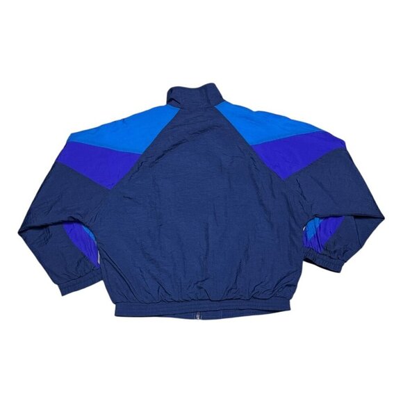 REEBOK Vintage 90s Y2K Blue Windbreaker Bomber Retro Light Jacket Womens Large - Picture 2 of 6